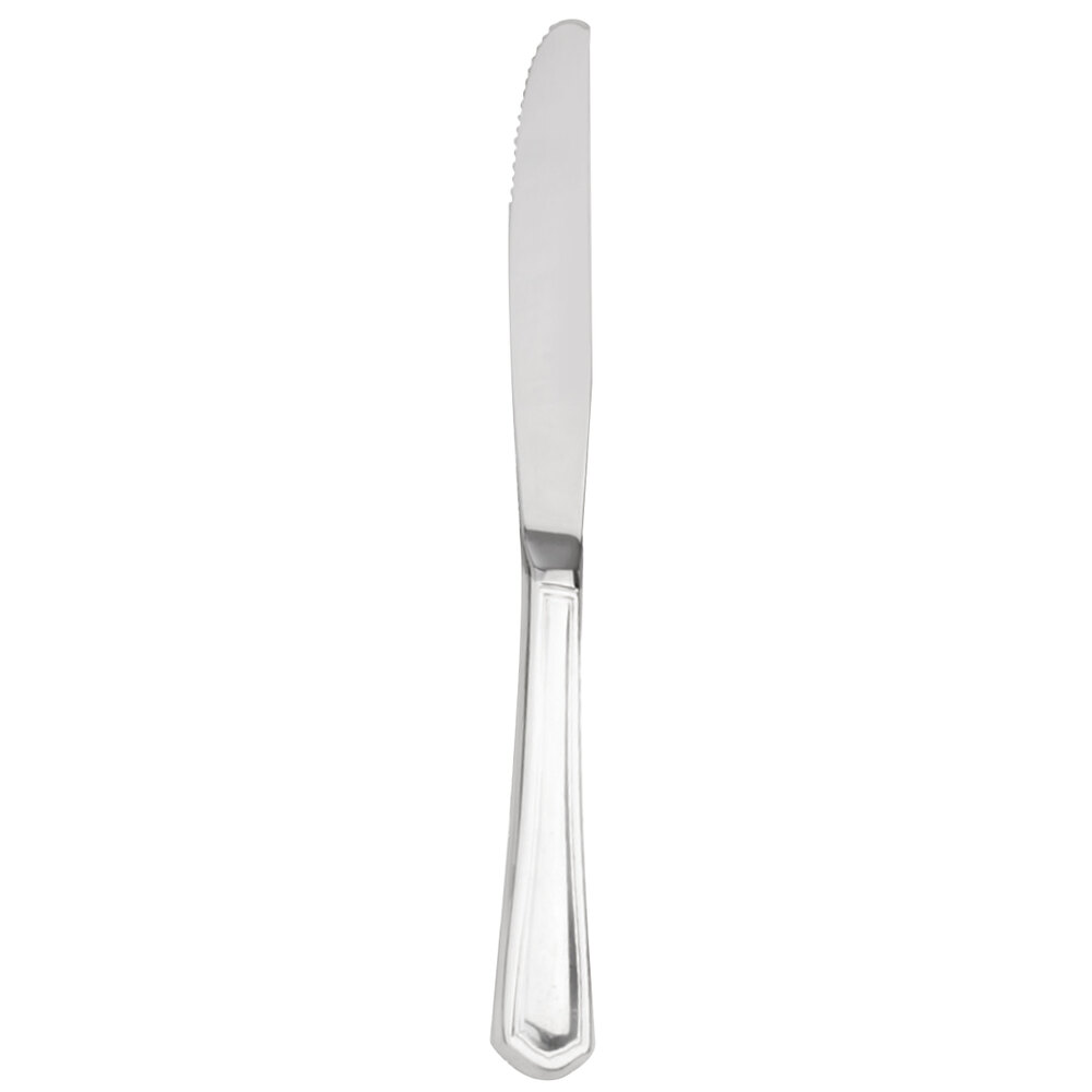 Walco Classic Silver from Steelite International WL44451 9 1/2" 18/10 Silver Plated Extra Heavy Weight Dinner Knife - 36/Case