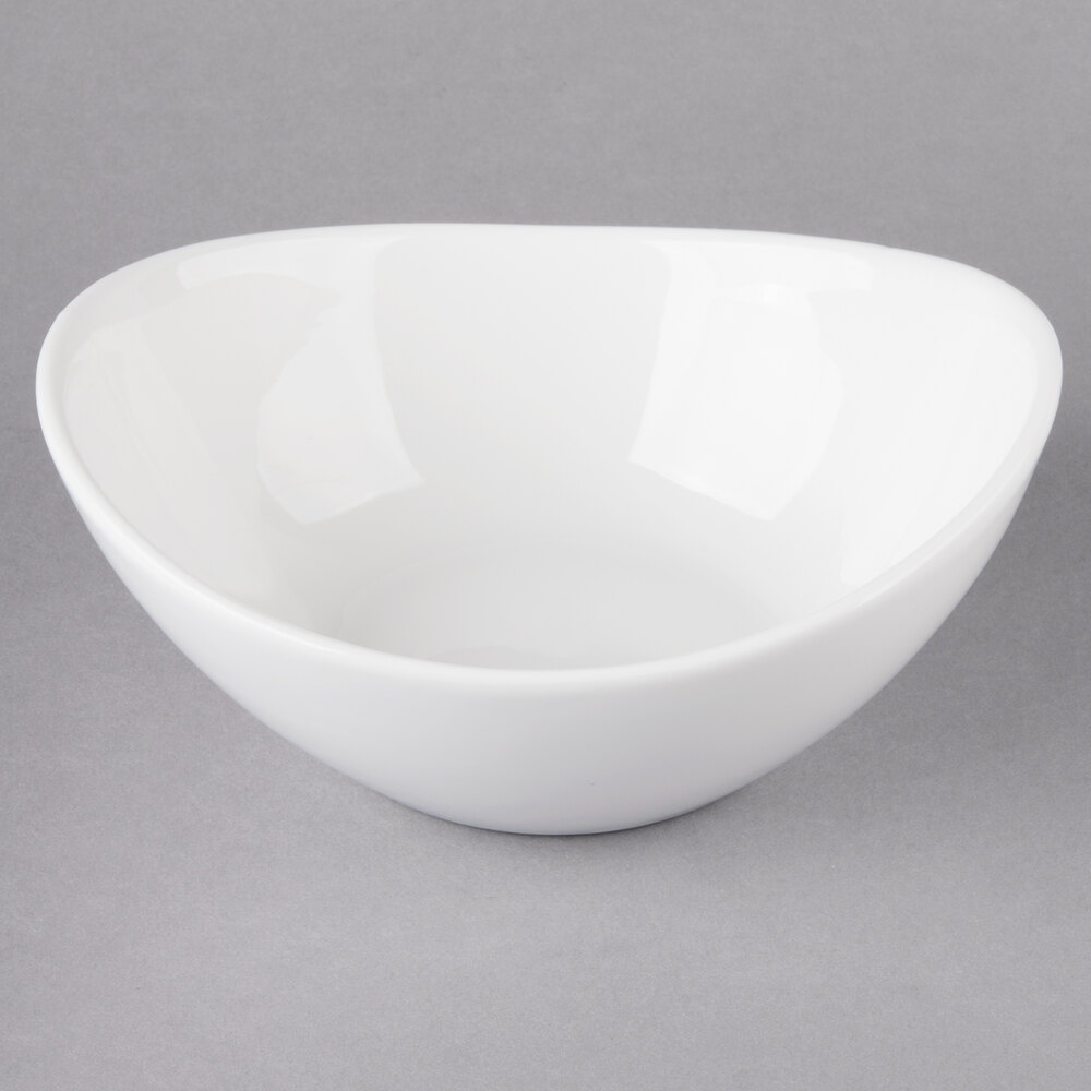 10 Strawberry Street WTR-7CNTRBWL Whittier 10 oz. Oval White Porcelain Bowl - 36/Case