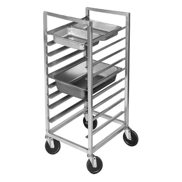 Channel ETPR-3E3 8 Pan End Load Aluminum Steam Table Pan Rack - Assembled