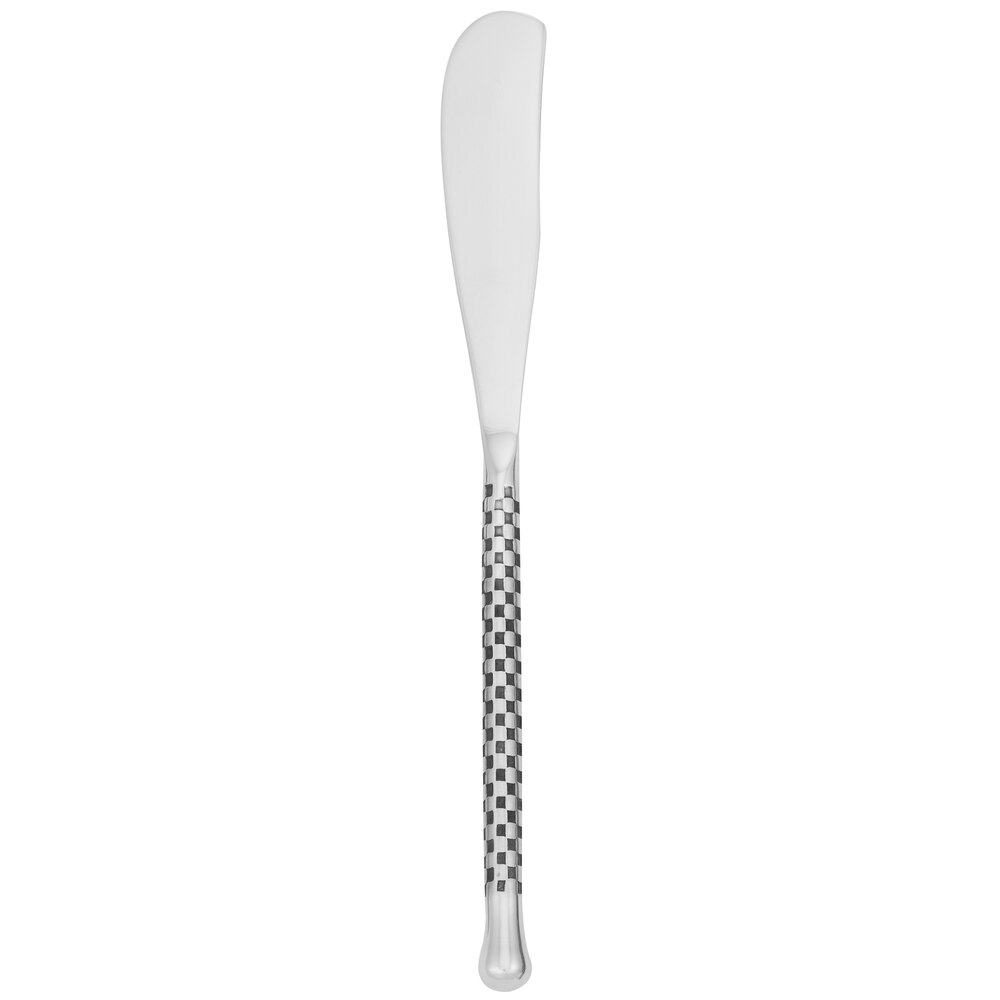 Walco Charred from Steelite International WLCHAR11 8 5/8" 18/10 Stainless Steel Extra Heavy Weight Solid Handle Butter Knife - 12/Case