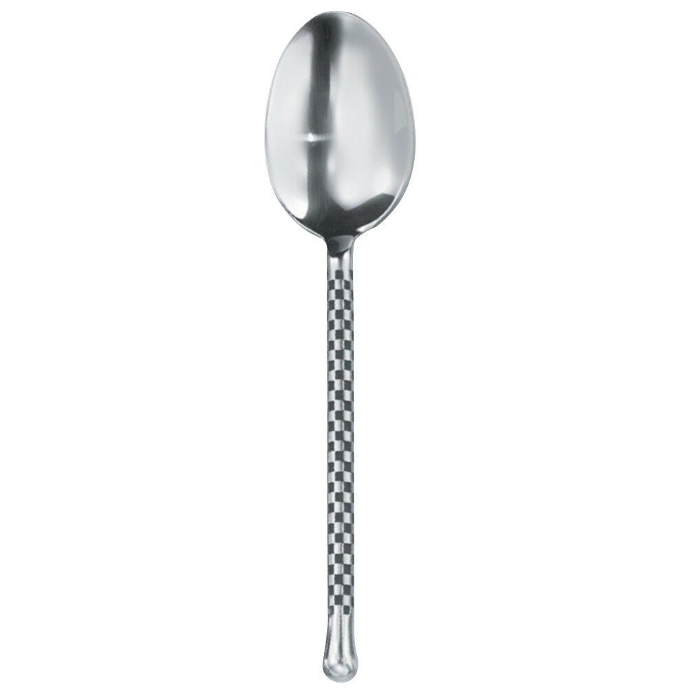 Walco Charred from Steelite International WLCHAR07 7 3/4" 18/10 Stainless Steel Extra Heavy Weight Dessert Spoon - 12/Case