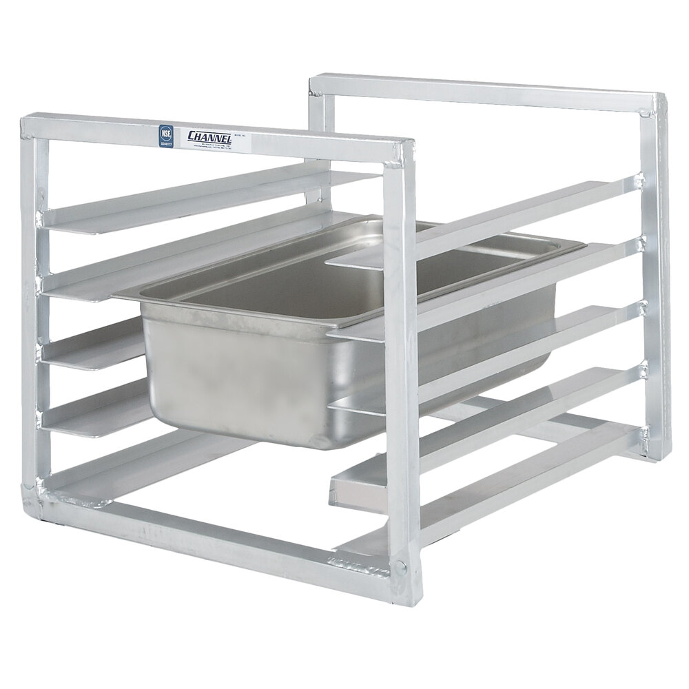 Channel RIUTR-4 4 Pan End Load 20 1/2" x 23" x 23" Pan Rack for Reach-Ins - Assembled