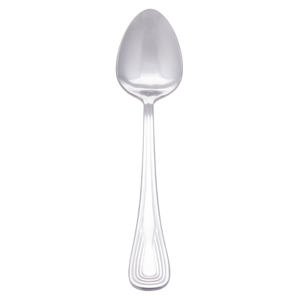 Libbey 129 002 Reflections 7 1/2" 18/0 Stainless Steel Heavy Weight Dessert Spoon - 36/Case