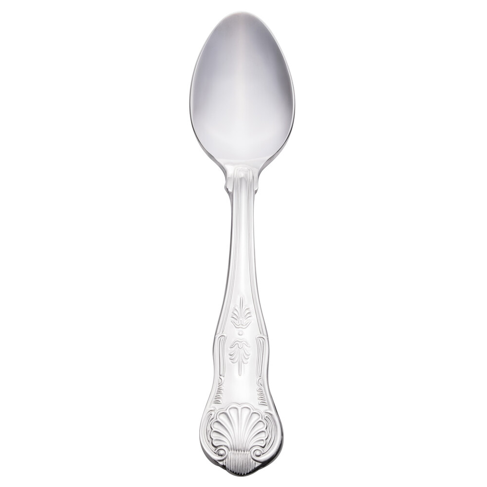 Libbey 244 002 Kings 7 1/4" 18/0 Stainless Steel Heavy Weight Dessert Spoon - 36/Case