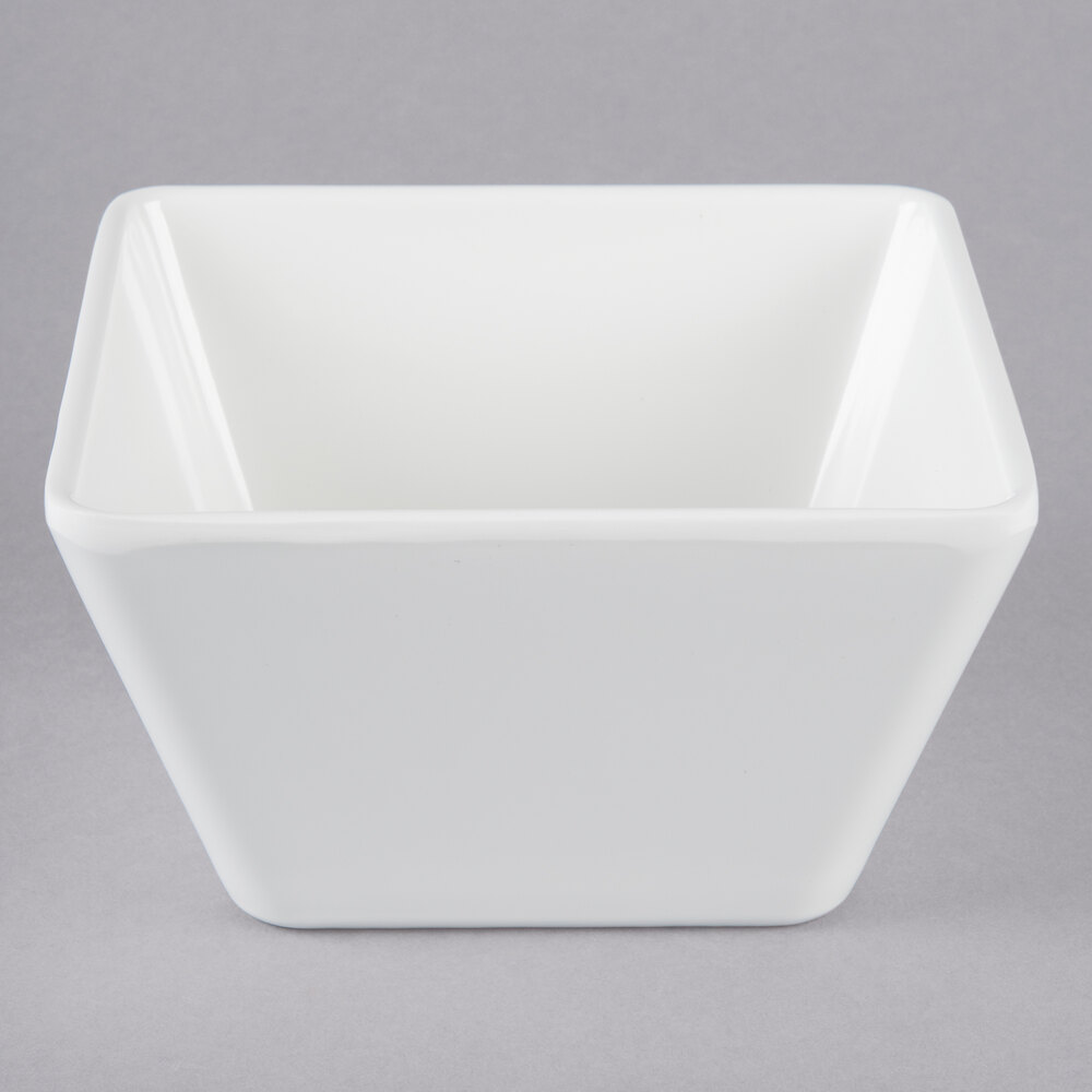 Vollrath V22201 20 oz. White Small Square Melamine Bowl