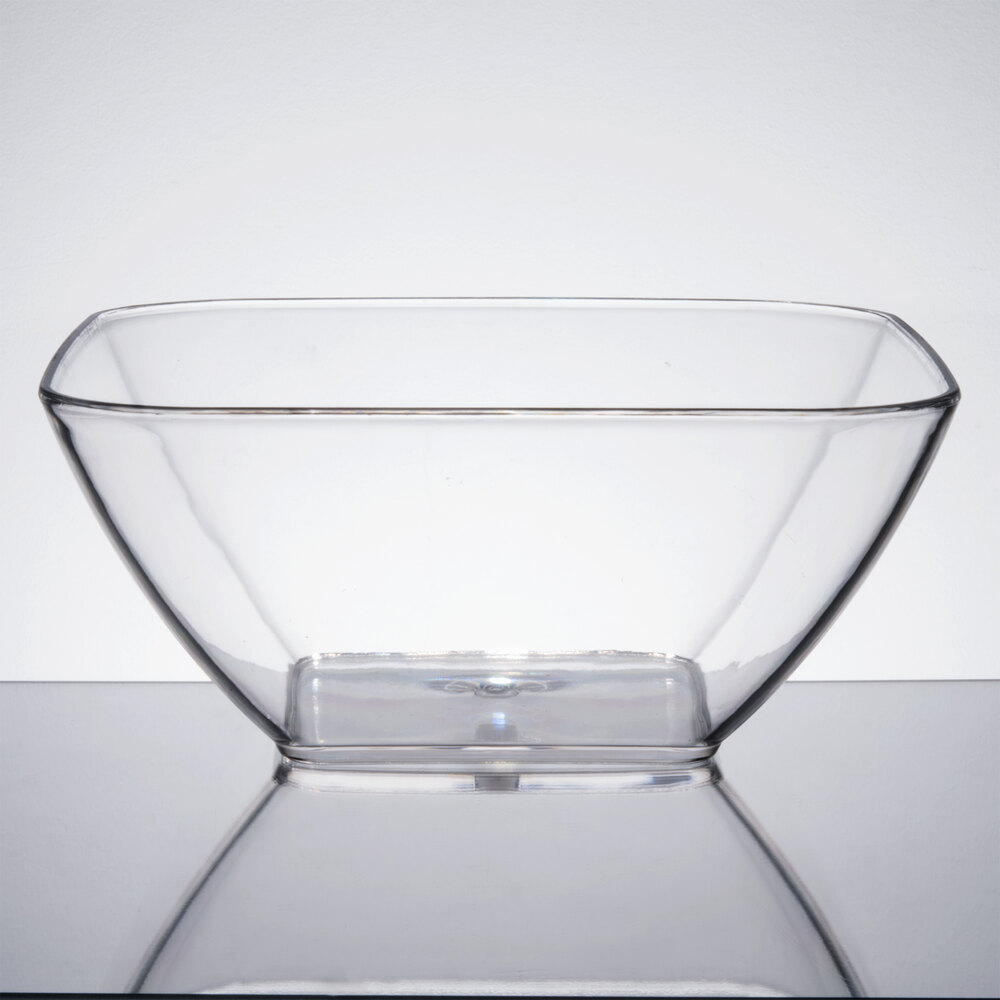 Vollrath V928000 4.25 Qt. Clear Large Square Acrylic Bowl