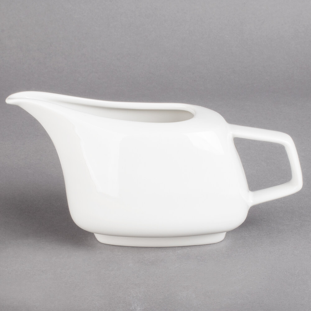 Villeroy & Boch 16-4004-3450 Affinity 17 oz. White Porcelain Sauceboat - 6/Case
