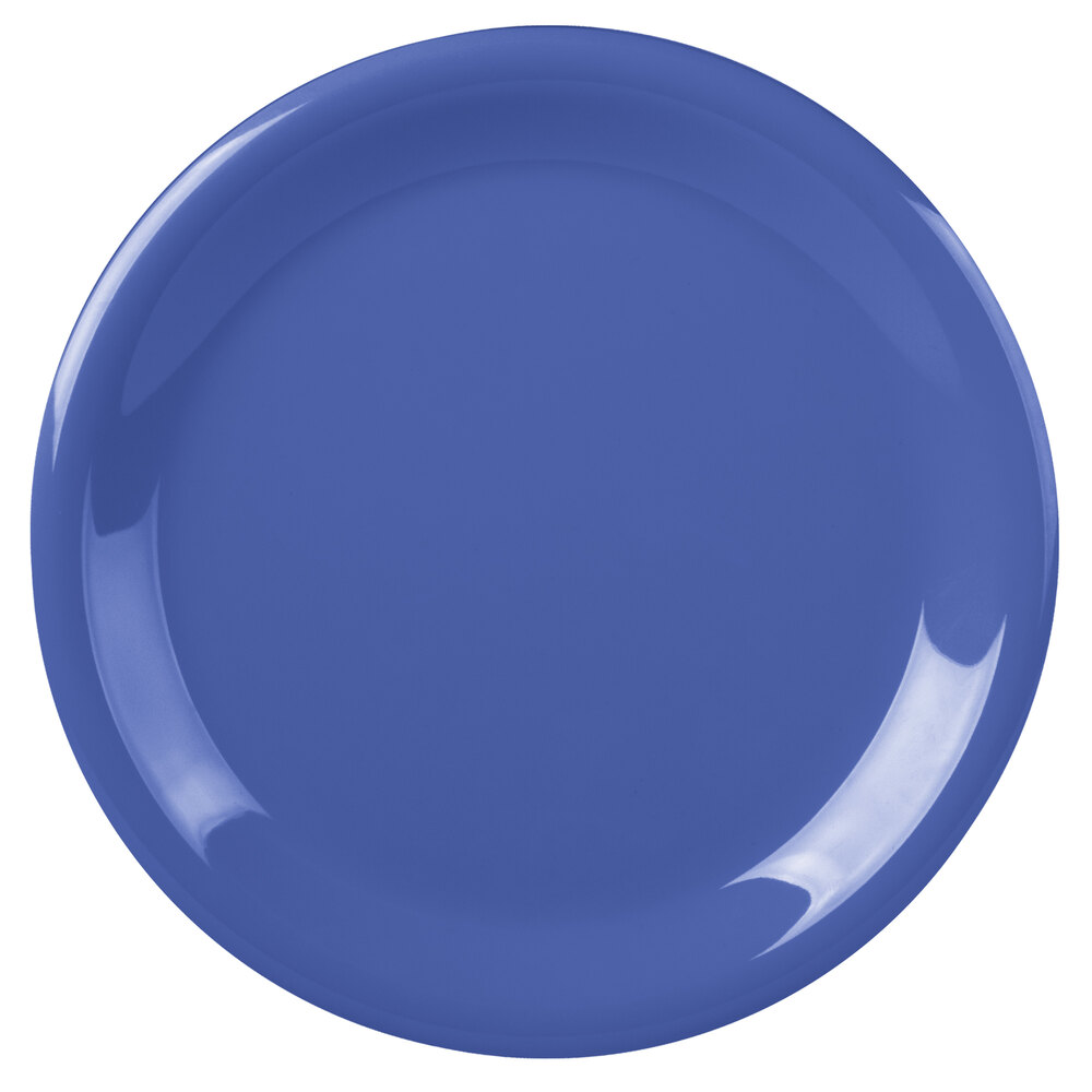 Carlisle 3300414 Sierrus 9" Ocean Blue Narrow Rim Melamine Plate - 24/Case