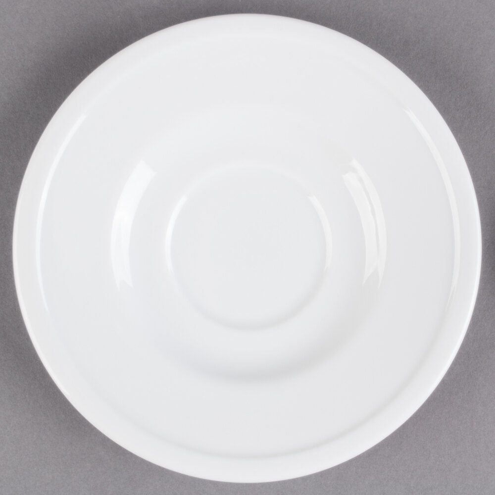 Libbey 1502-10155 Empire 6 1/8" Alpine White Porcelain Saucer - 36/Case