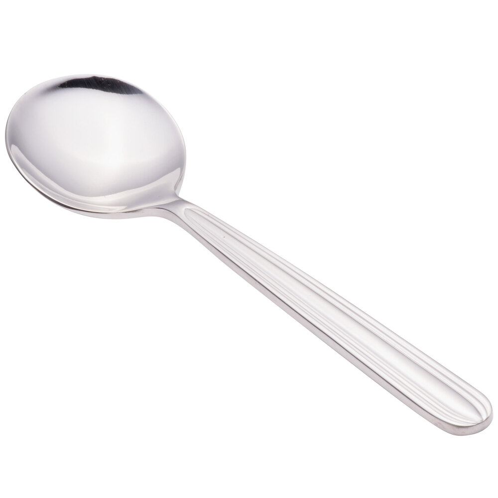 Walco Maremma from Steelite International WL4012 6 7/8" 18/0 Stainless Steel Heavy Weight Bouillon Spoon - 12/Case
