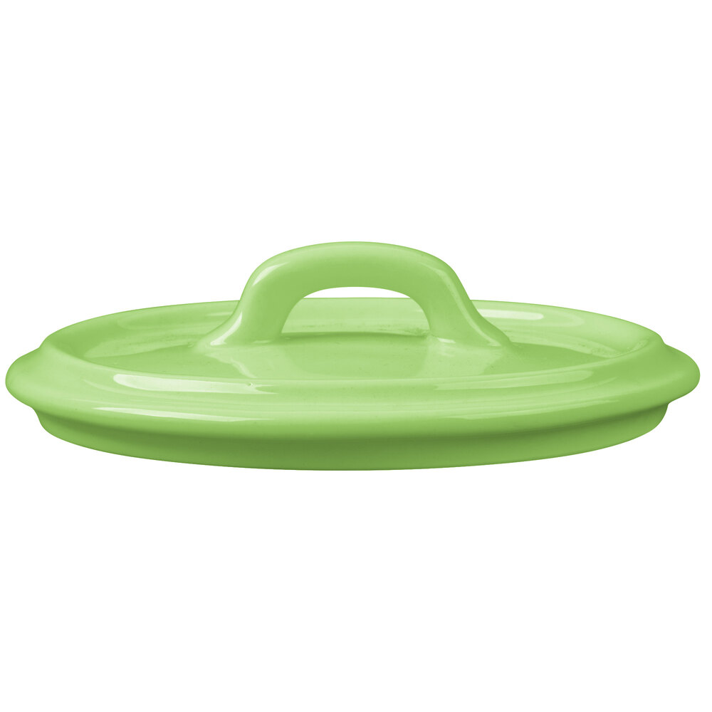 Bon Chef 1600005PLime 5" Lime Porcelain Oval Cocotte Lid - 36/Case