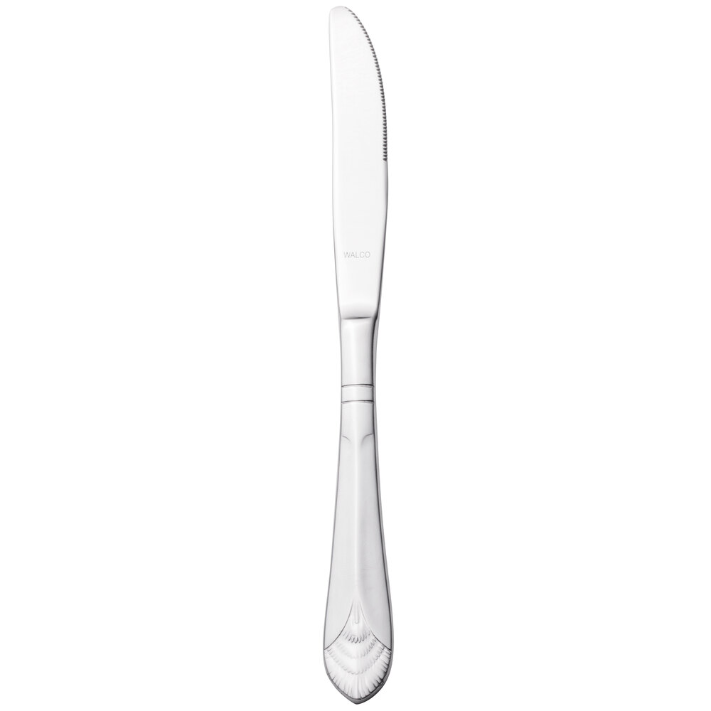 Walco Meteor from Steelite International WL7045 9 1/8" 18/0 Stainless Steel Heavy Weight Dinner Knife - 12/Case