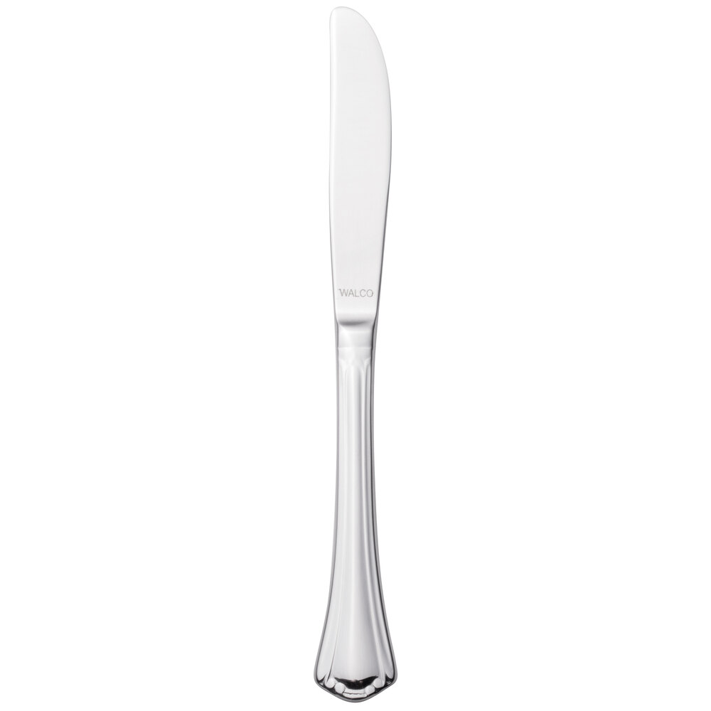 Walco Sentry from Steelite International WL9511 7" 18/10 Stainless Steel Extra Heavy Weight Solid Handle Butter Knife - 12/Case