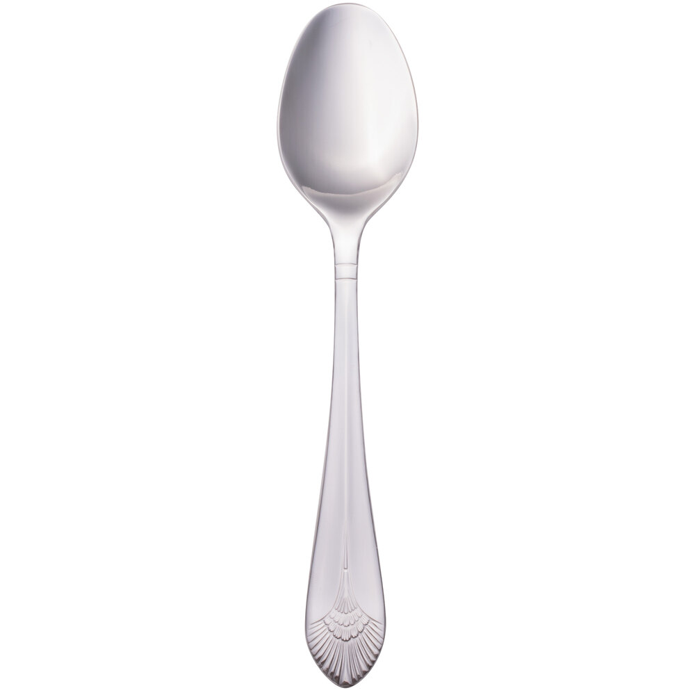 Walco Meteor from Steelite International WL7007 7 3/8" 18/0 Stainless Steel Heavy Weight Dessert Spoon - 24/Case