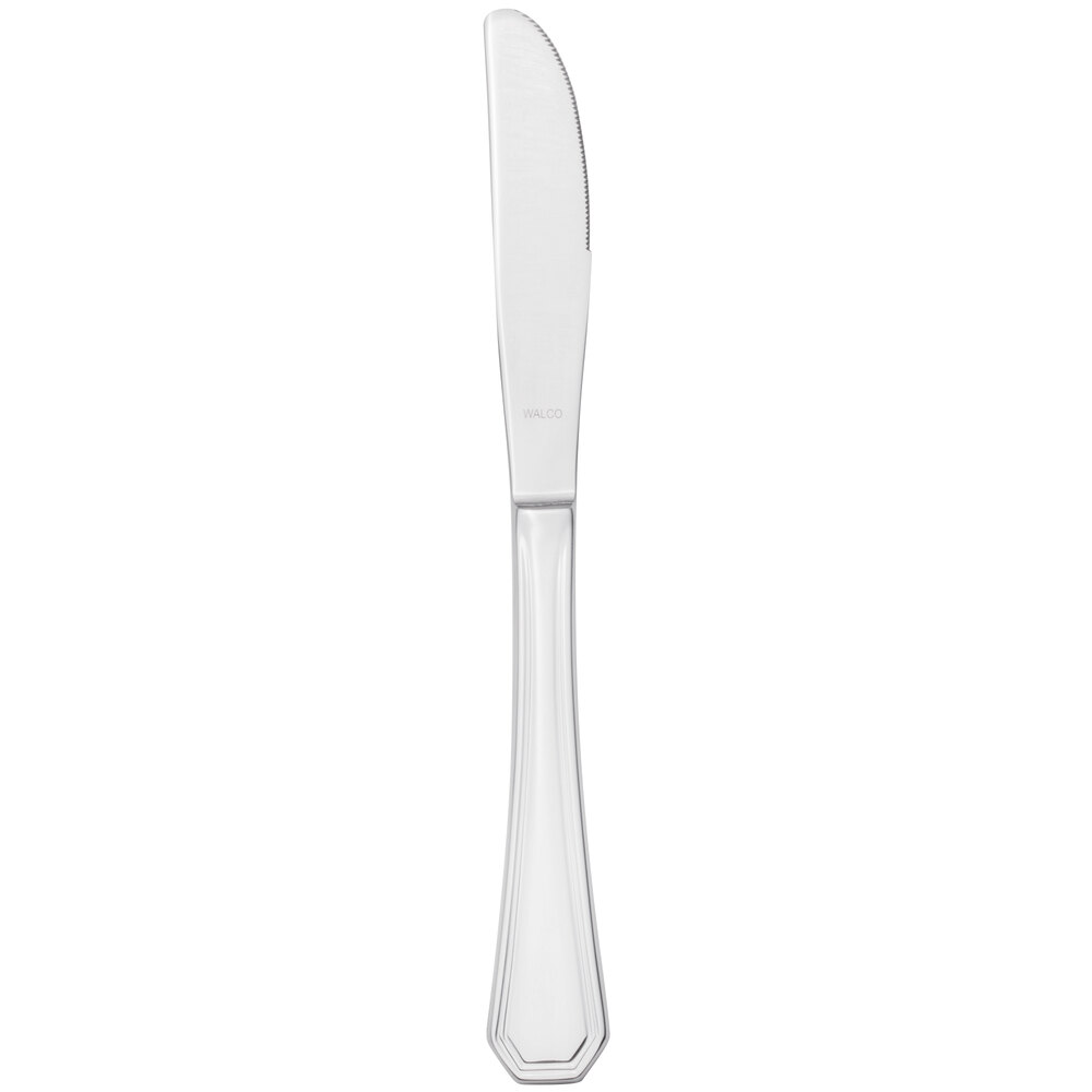 Walco Prim from Steelite International WL97451 9 1/4" 18/10 Stainless Steel Extra Heavy Weight European Table Knife - 12/Case