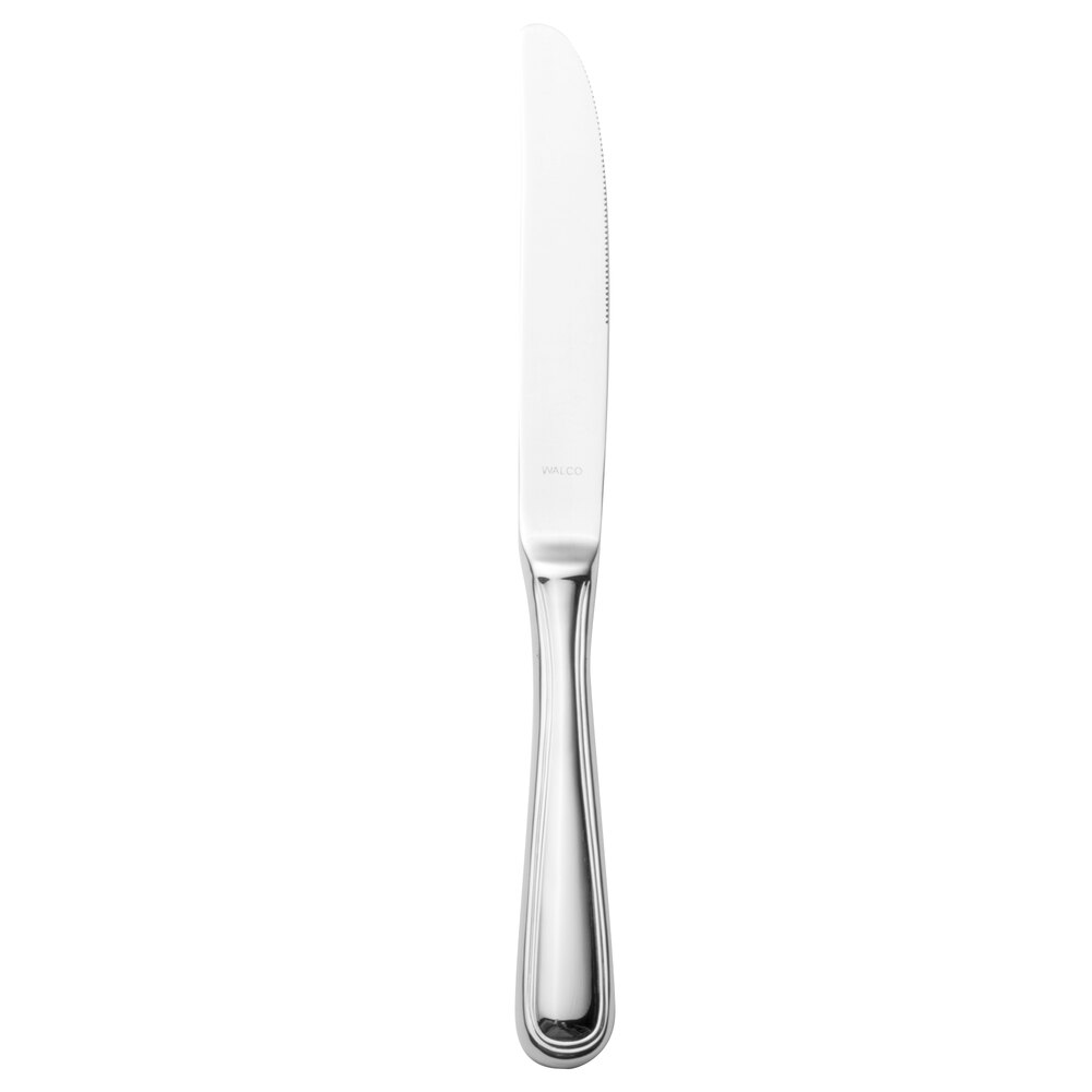 Walco Marcie from Steelite International WL7125 9 1/2" 18/0 Stainless Steel Heavy Weight Hollow Handle Table Knife - 12/Case