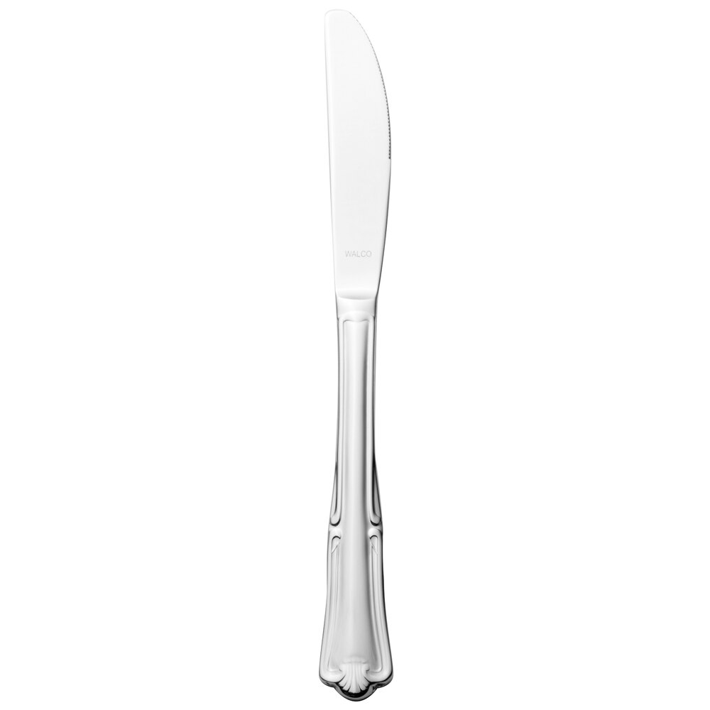 Walco Barony from Steelite International WL9045 8 5/8" 18/0 Stainless Steel Heavy Weight Dinner Knife - 12/Case