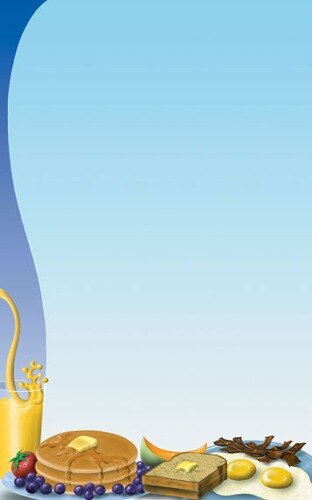 Choice 8 1/2" x 14" Menu Paper - Coffee Shop Themed Table Setting Design Left Insert - 100/Pack