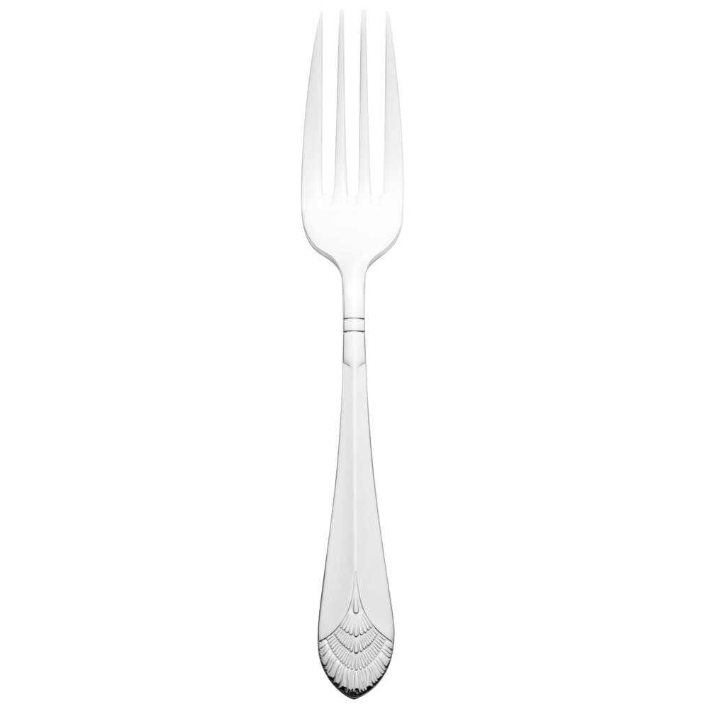 Walco Art Deco from Steelite International WL80051 8 1/8" 18/10 Stainless Steel Extra Heavy Weight European Table Fork - 24/Case