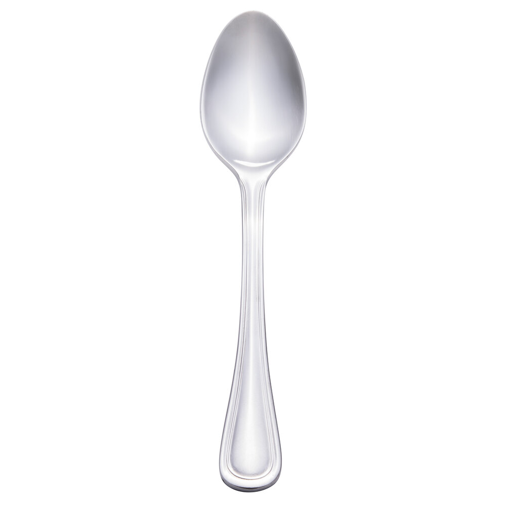 Walco Lisbon from Steelite International WL3529 4 1/2" 18/0 Stainless Steel Heavy Weight Demitasse Spoon - 36/Case