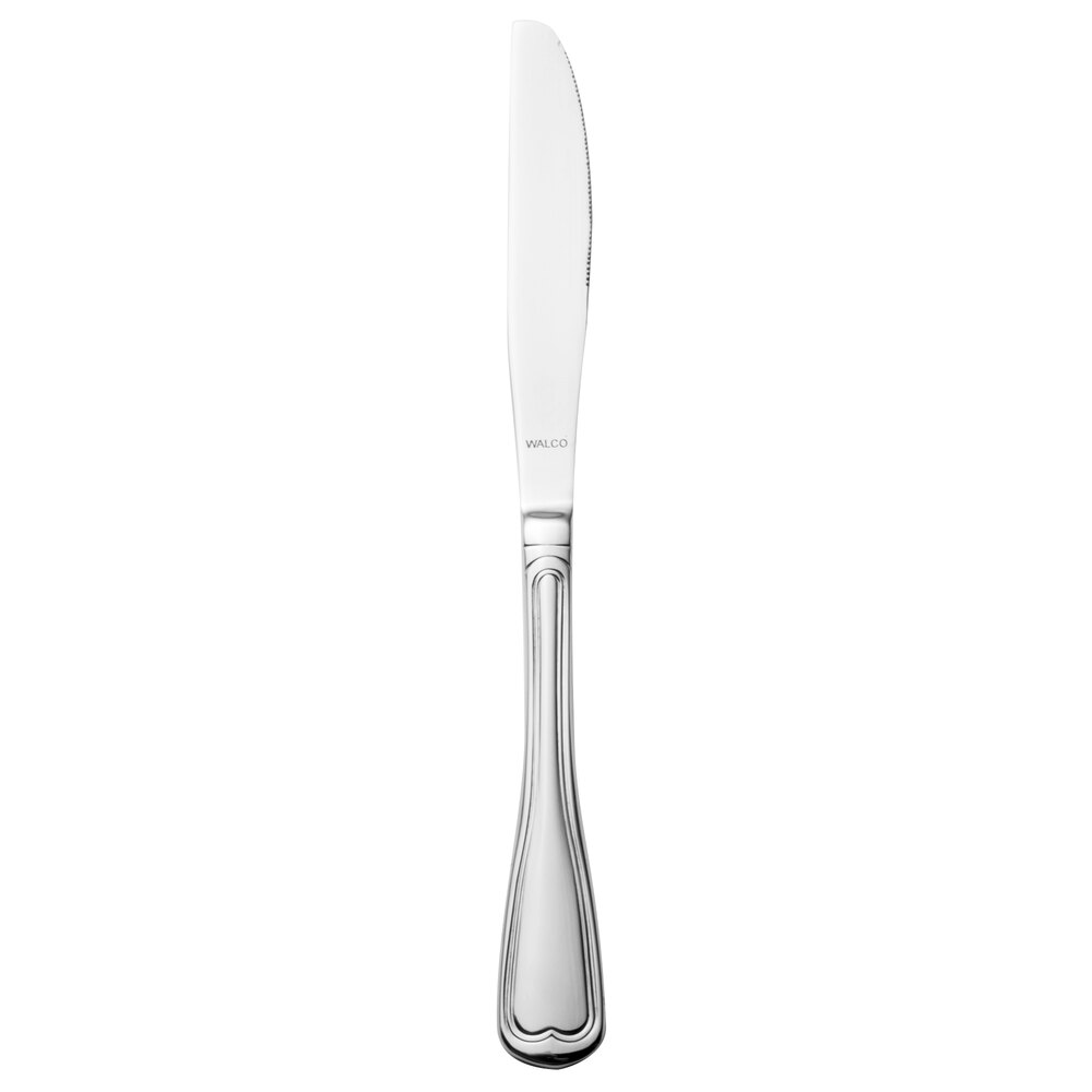 Walco Luxor from Steelite International WL93451 9 1/4" 18/10 Stainless Steel Extra Heavy Weight European Table Knife - 12/Case