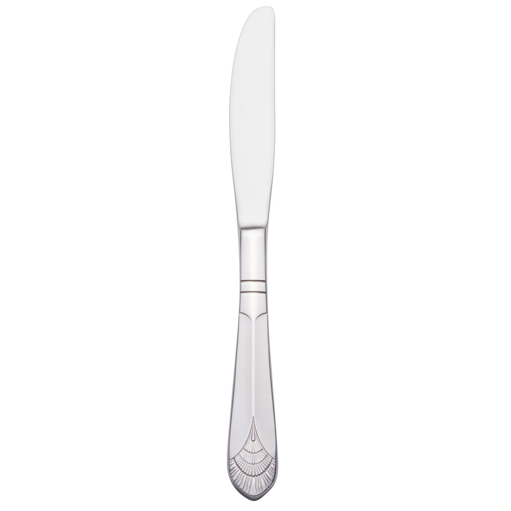 Walco Art Deco from Steelite International WL80451 9 1/4" 18/10 Stainless Steel Extra Heavy Weight European Table Knife - 12/Case