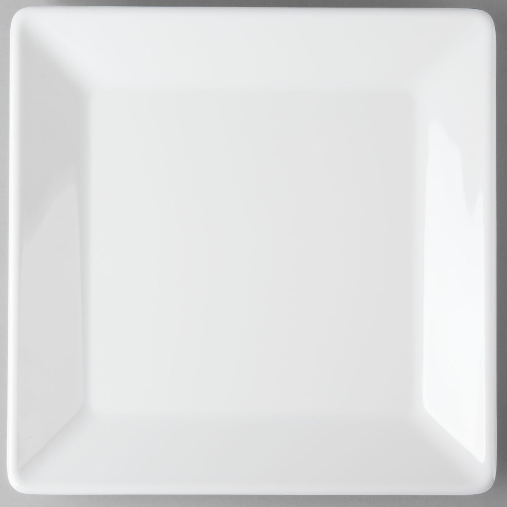 Cal-Mil SR252 11" Large White Melamine Square Platter