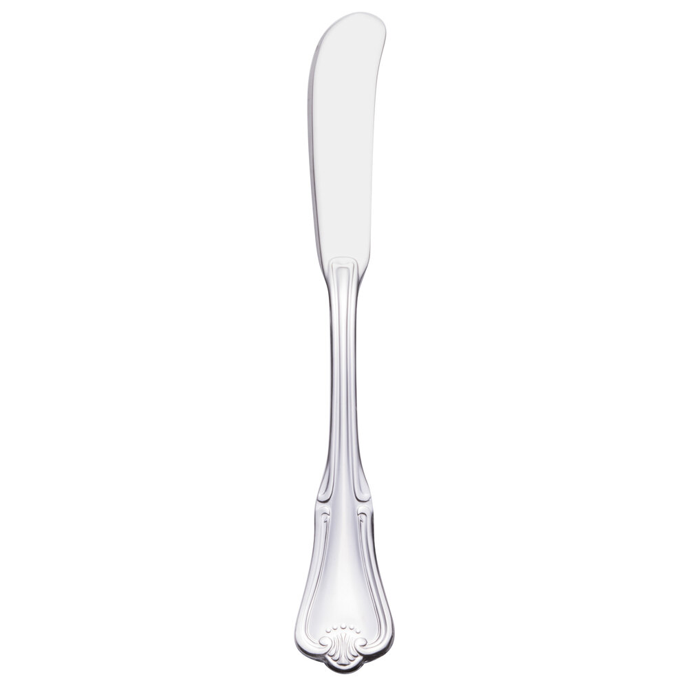 Walco Barony from Steelite International WL9011 6 5/8" 18/0 Stainless Steel Heavy Weight Flat Handle Butter Spreader - 24/Case