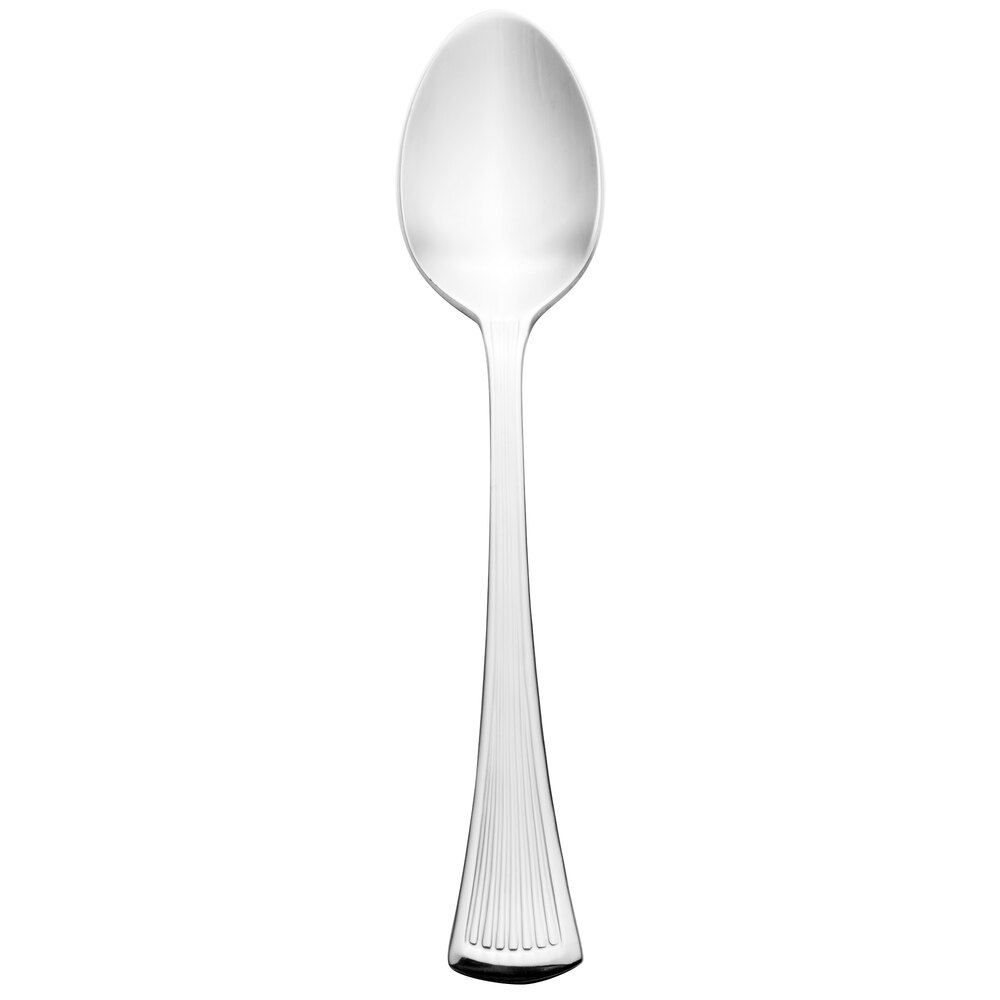 Walco Bosa Nova from Steelite International WL1801 6 1/8" 18/0 Stainless Steel Heavy Weight Teaspoon - 36/Case