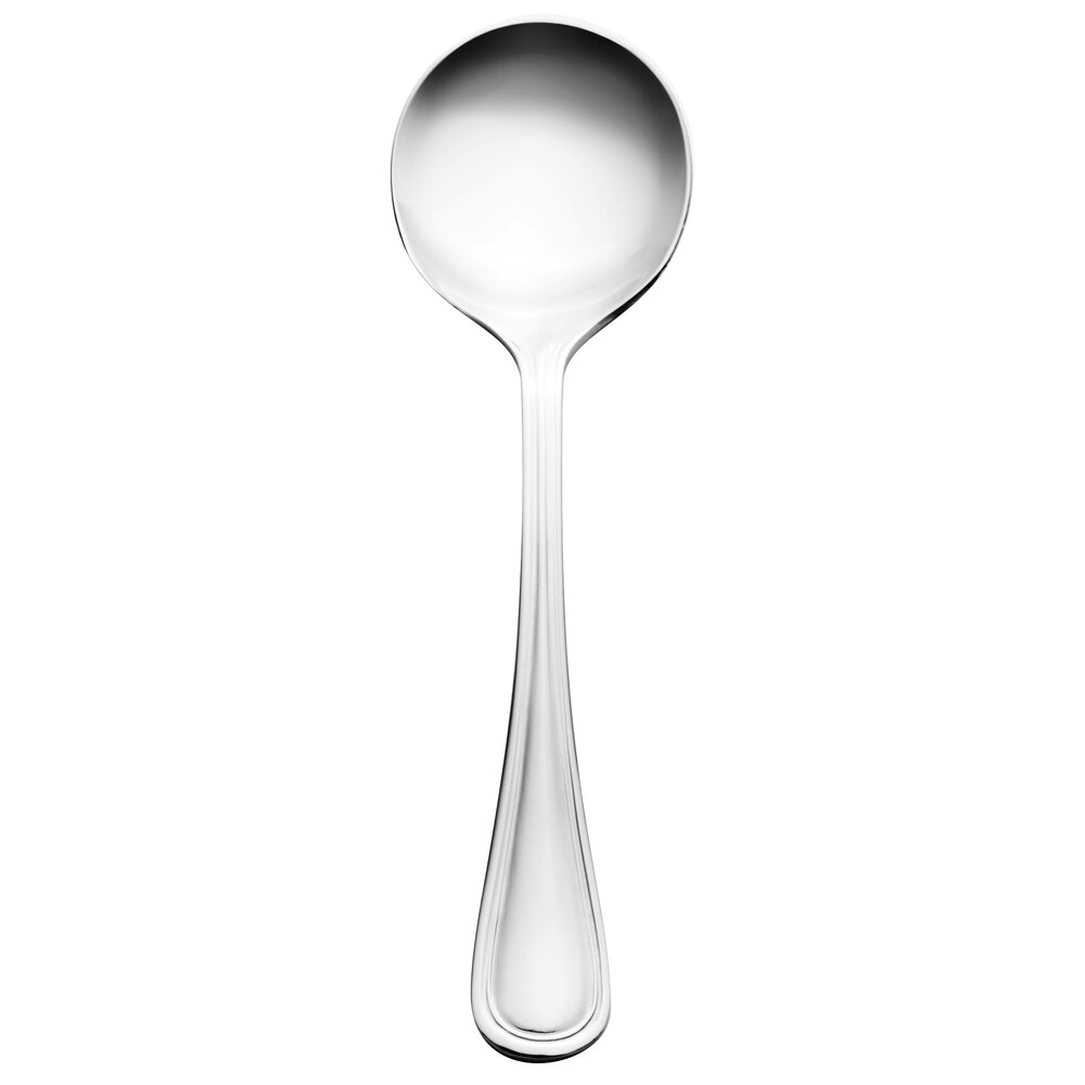 Walco Marcie from Steelite International WL7112 5 1/2" 18/0 Stainless Steel Heavy Weight Bouillon Spoon - 24/Case
