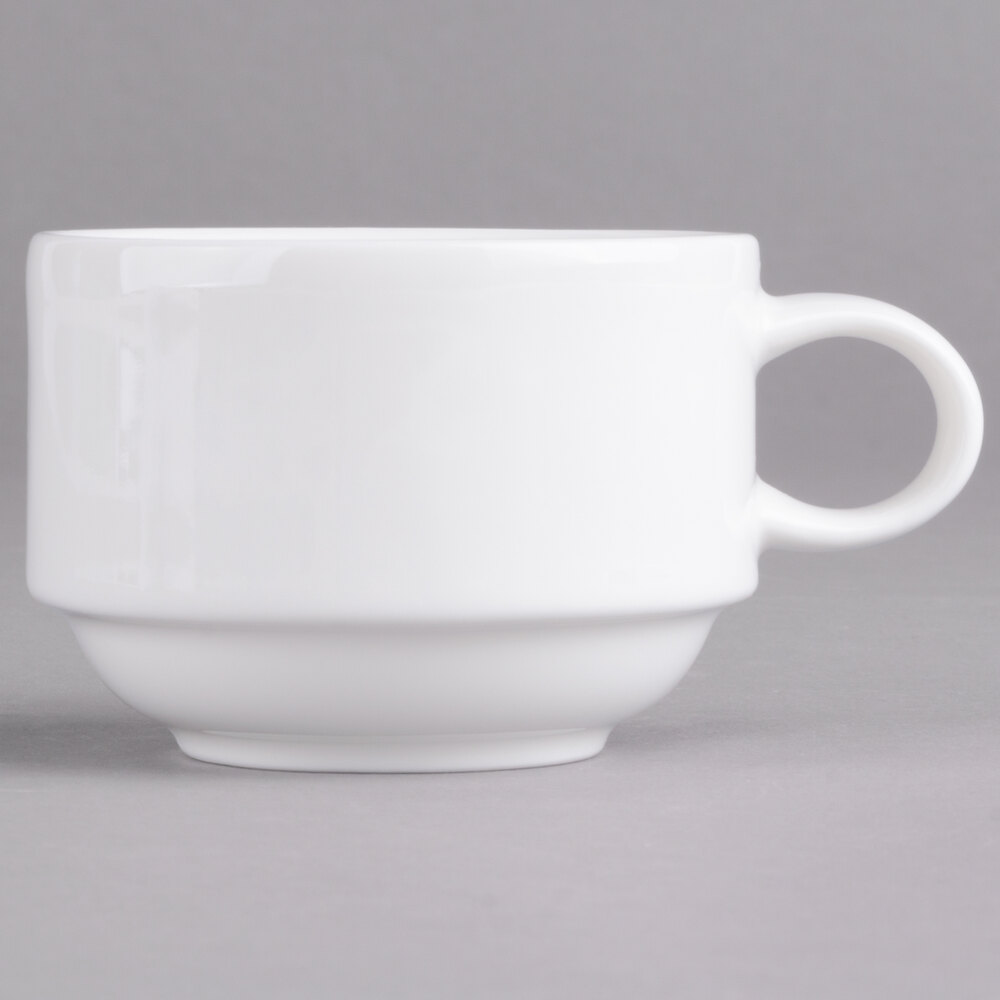 Villeroy & Boch 16-2016-1451 Corpo 3.3 oz. White Porcelain Stackable Cup - 6/Case
