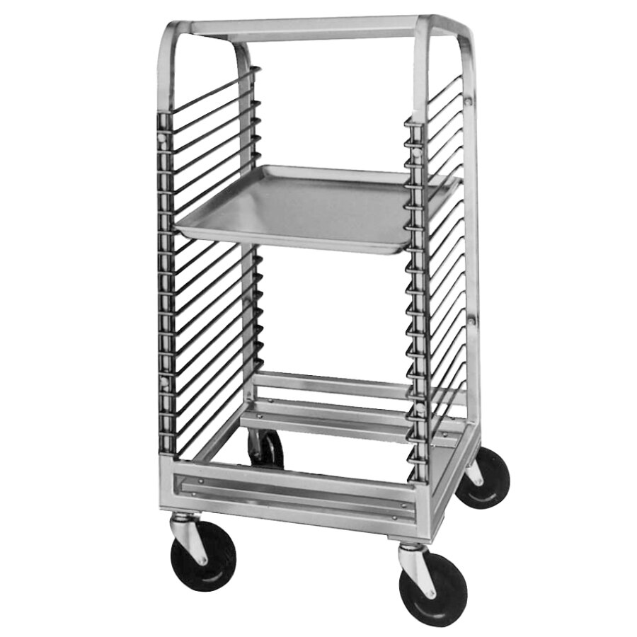 Channel 564NS 18 Pan End Load Stainless Steel Bun / Sheet Pan Rack with Wire Slides - Assembled
