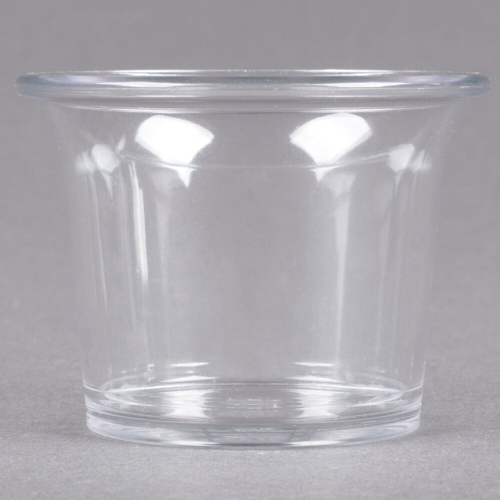 Carlisle 250007 2.5 oz. Clear Round Plastic Sauce Cup - 72/Case