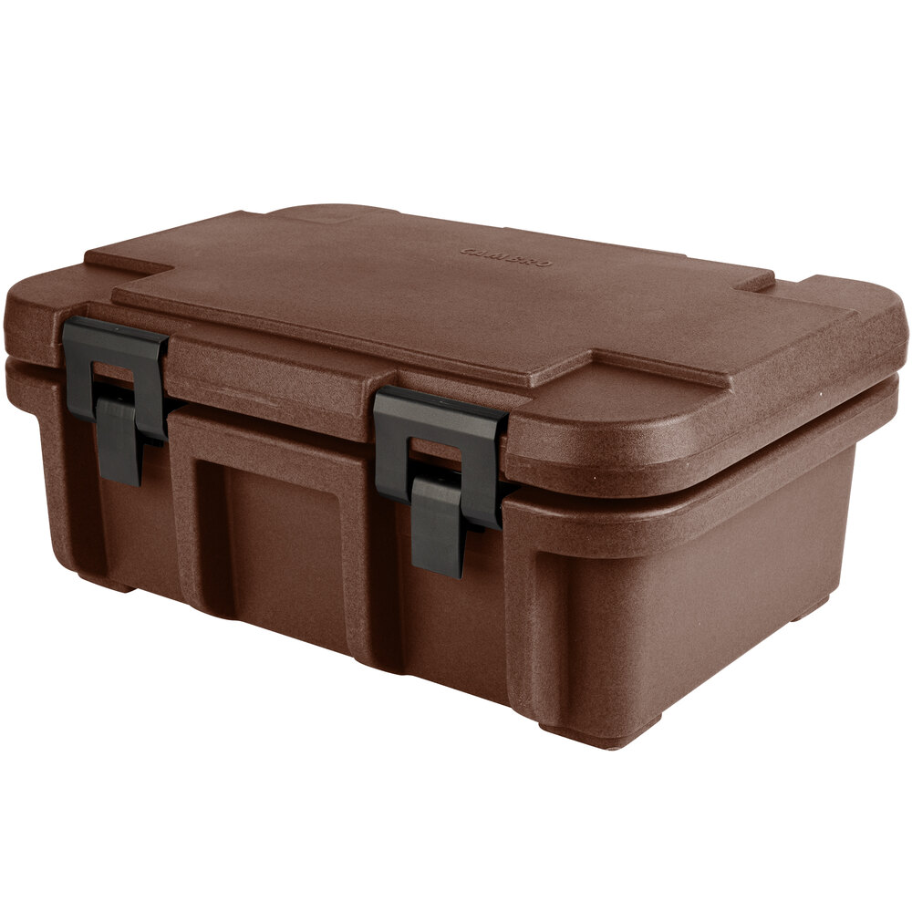 Cambro UPC160131 Camcarrier® Ultra Pan Carrier® Dark Brown Top Loading 6" Deep Insulated Food Pan Carrier