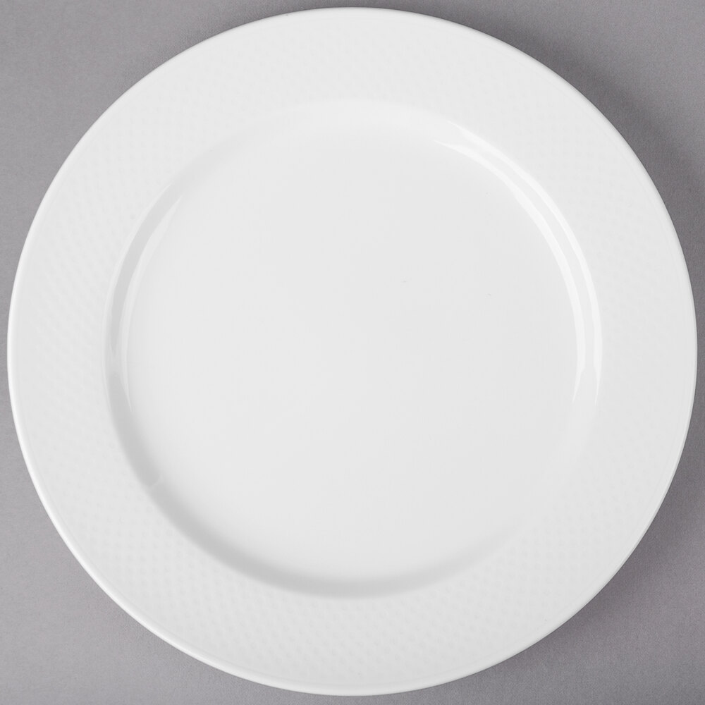 Villeroy & Boch 16-2155-2630 Easy White 9 1/2" White Porcelain Flat Plate - 6/Case
