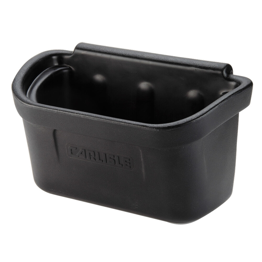 Carlisle CC11SH03 Black 11" x 18" x 11" Polycarbonate Silverware Bin for Bussing Cart