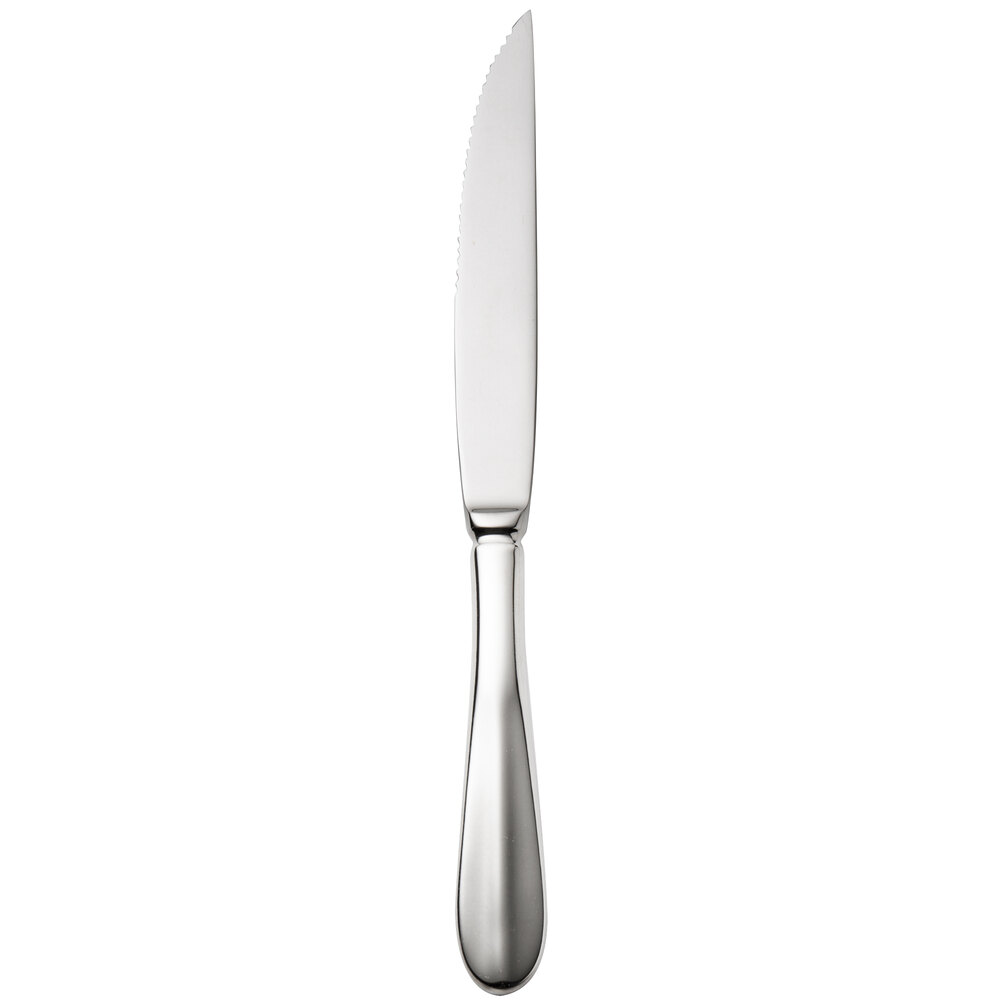 Walco Lancer from Steelite International WL9422 9 5/16" 18/10 Stainless Steel Extra Heavy Weight Solid Handle Steak Knife - 12/Case