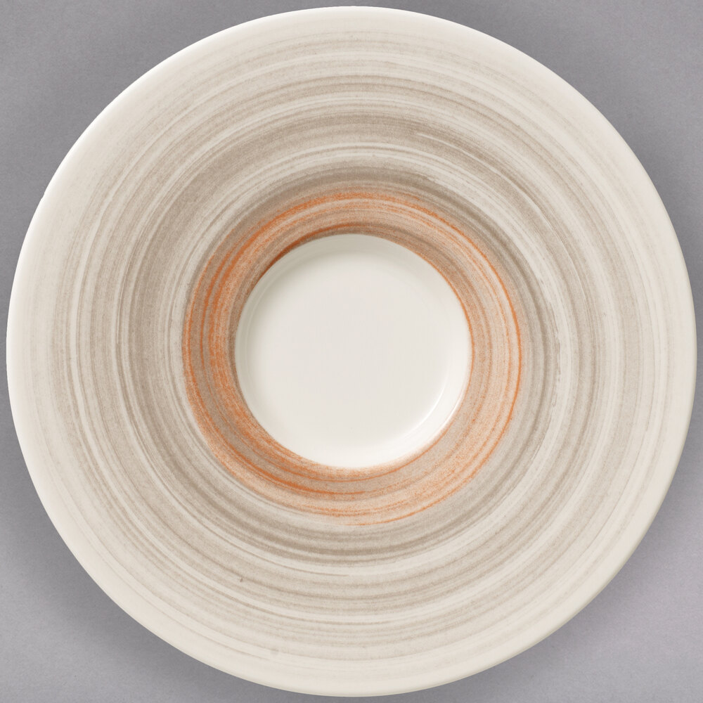 Villeroy & Boch 16-4021-1220 Amarah 6 5/8" Taupe Porcelain Saucer - 4/Case