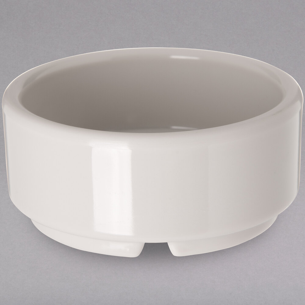 Carlisle 41042 2 oz. Ivory Bone Straight Sided Melamine Ramekin - 48/Case