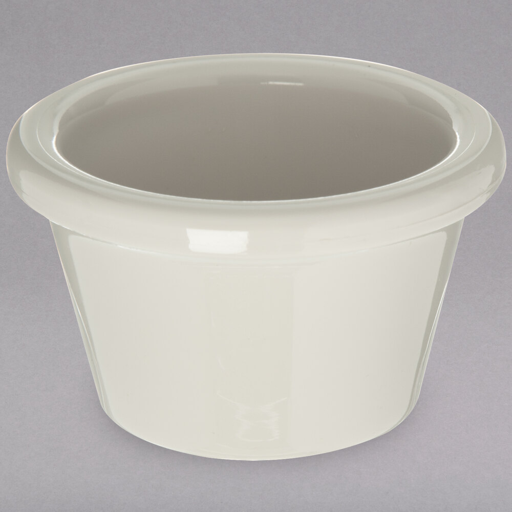 Carlisle 4312142 Bone White 1.5 oz. Smooth Plastic Ramekin - 48/Case