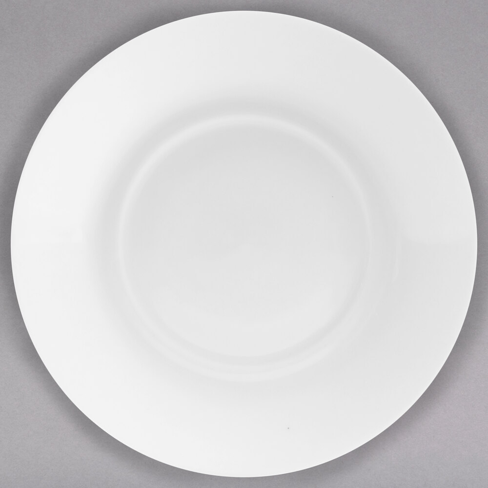 10 Strawberry Street RW0009-S Royal White 6 1/4" White Round Porcelain Saucer - 24/Case