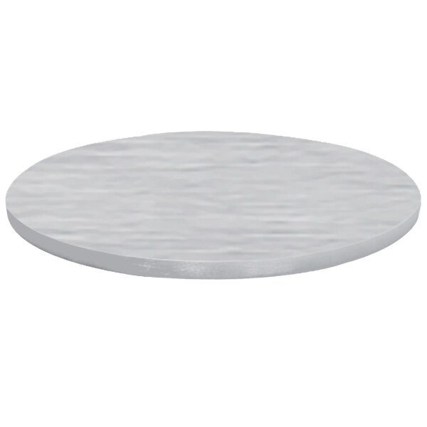 Tablecraft CWALC3BRA 30" Round Brushed Aluminum Table Cover