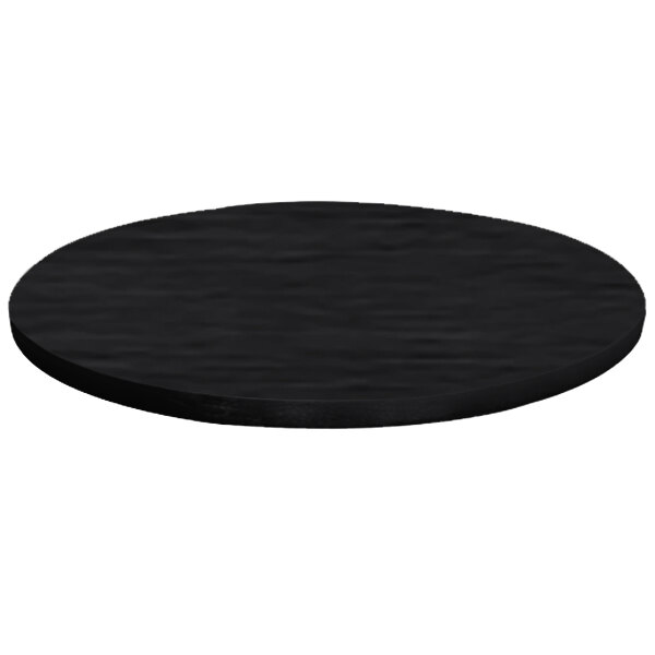 Tablecraft CWALC3BRATBK 30" Round Translucent Black Brushed Aluminum Table Cover