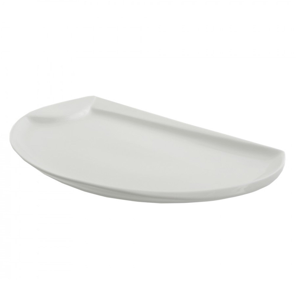 10 Strawberry Street OSLO-22SWORDPLTR Oslo 21 5/8" x 13 5/8" White Porcelain Sword Platter - 6/Case