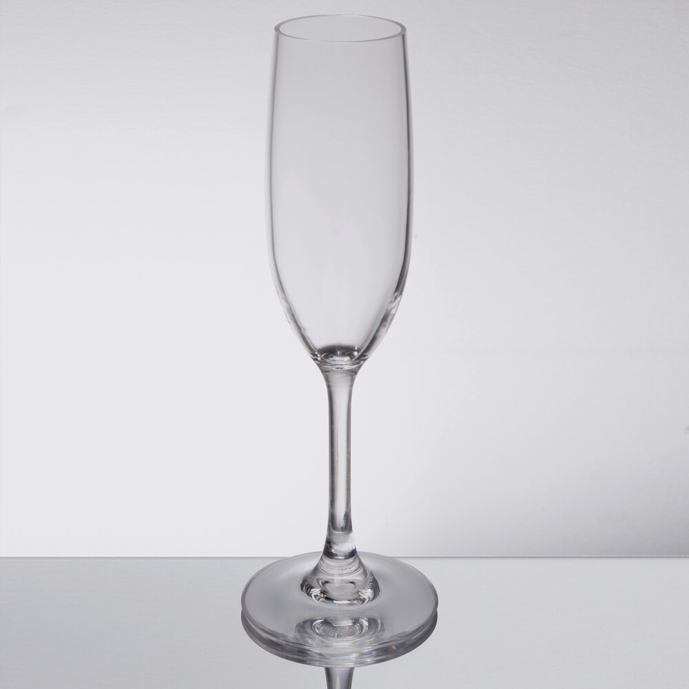 Carlisle 564007 Alibi 8 oz. Plastic Champagne Flute - 24/Case