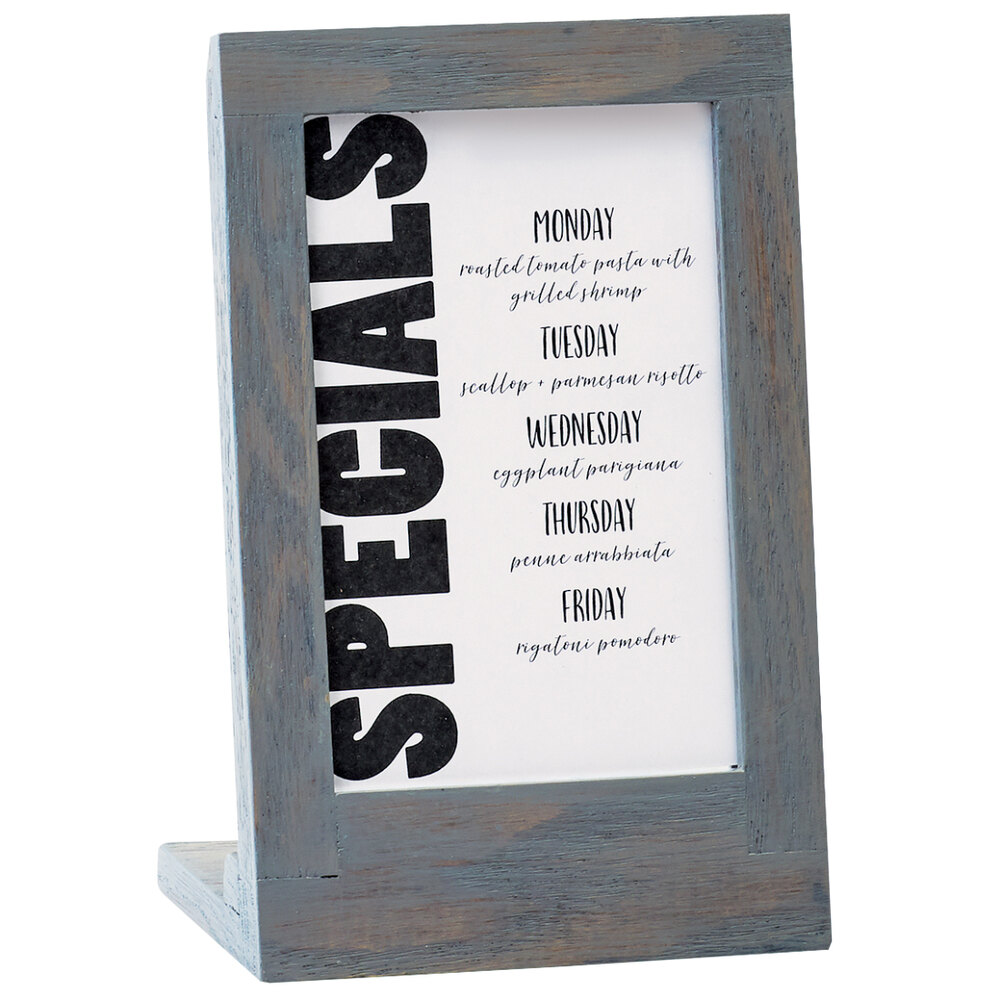 Cal-Mil 3825-46-83 Ashwood 4" x 6" Gray Oak Wood Displayette