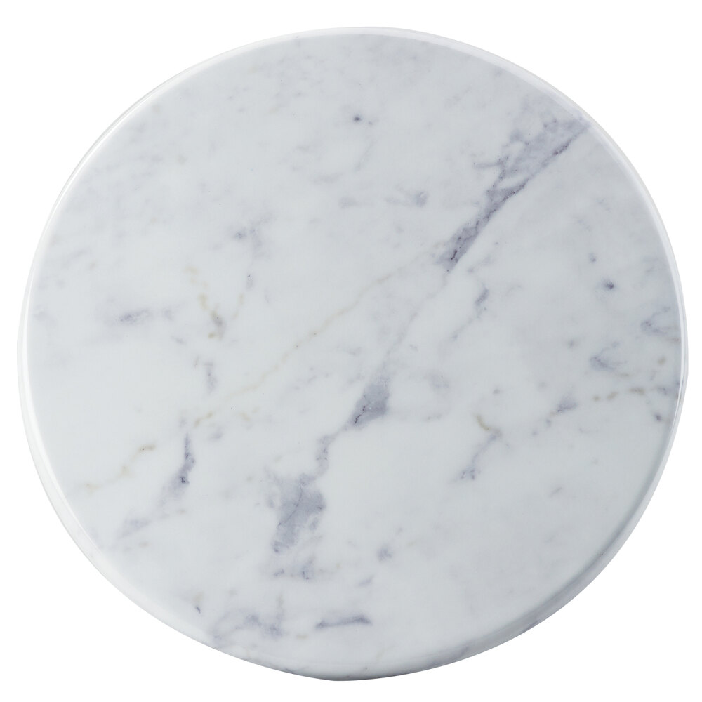 Cal-Mil 3656-15-81M Carrara 15" x 3/4" Marble Melamine Tray