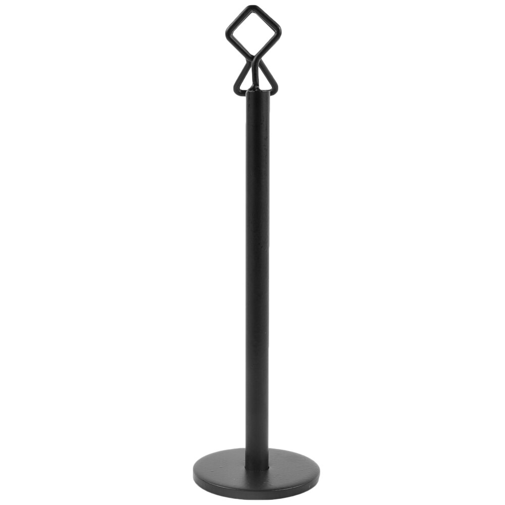 Tablecraft BKC2208 8" Black Metal Menu / Card Holder