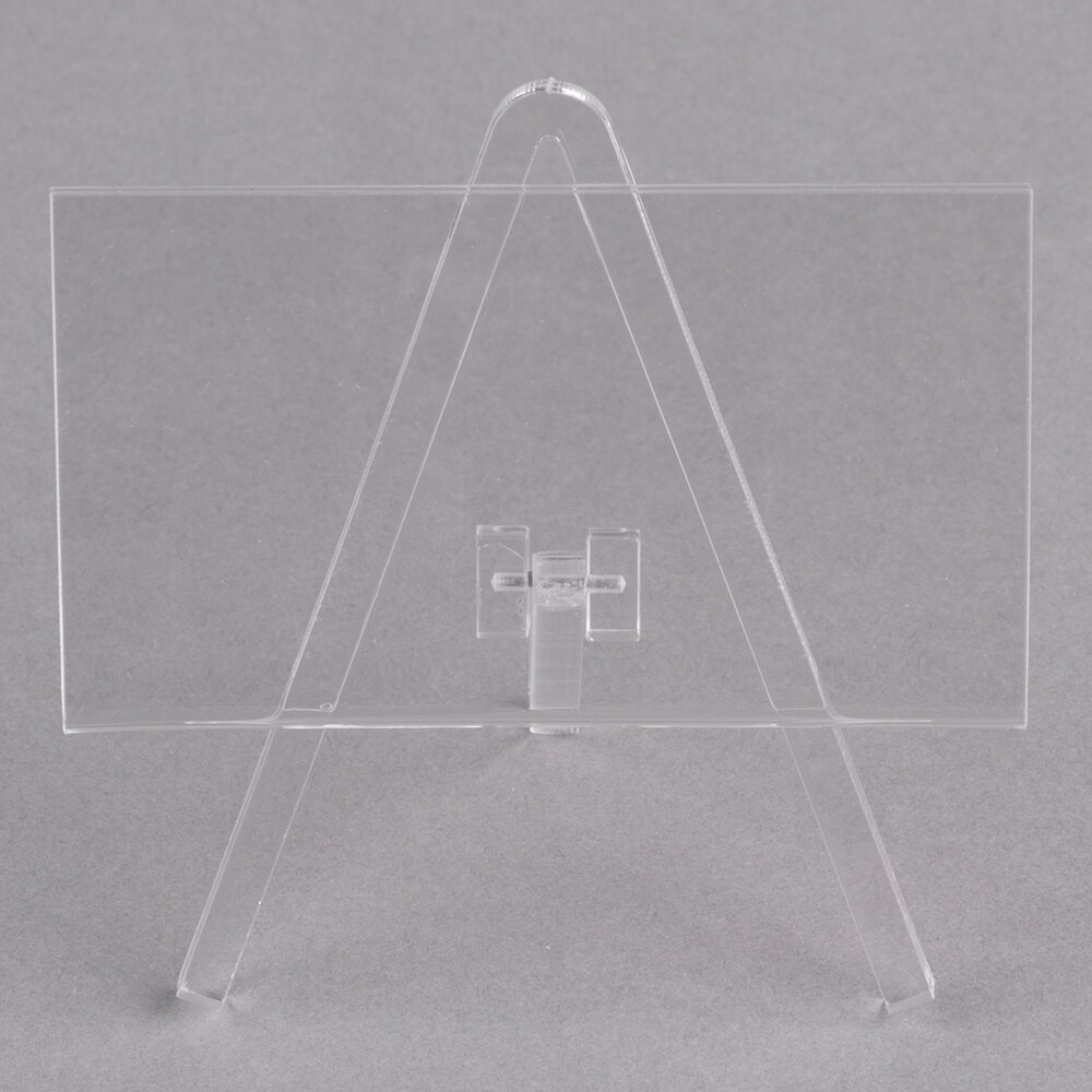 Tablecraft 12006 Clear Acrylic Card Holder Easel - 2/Pack