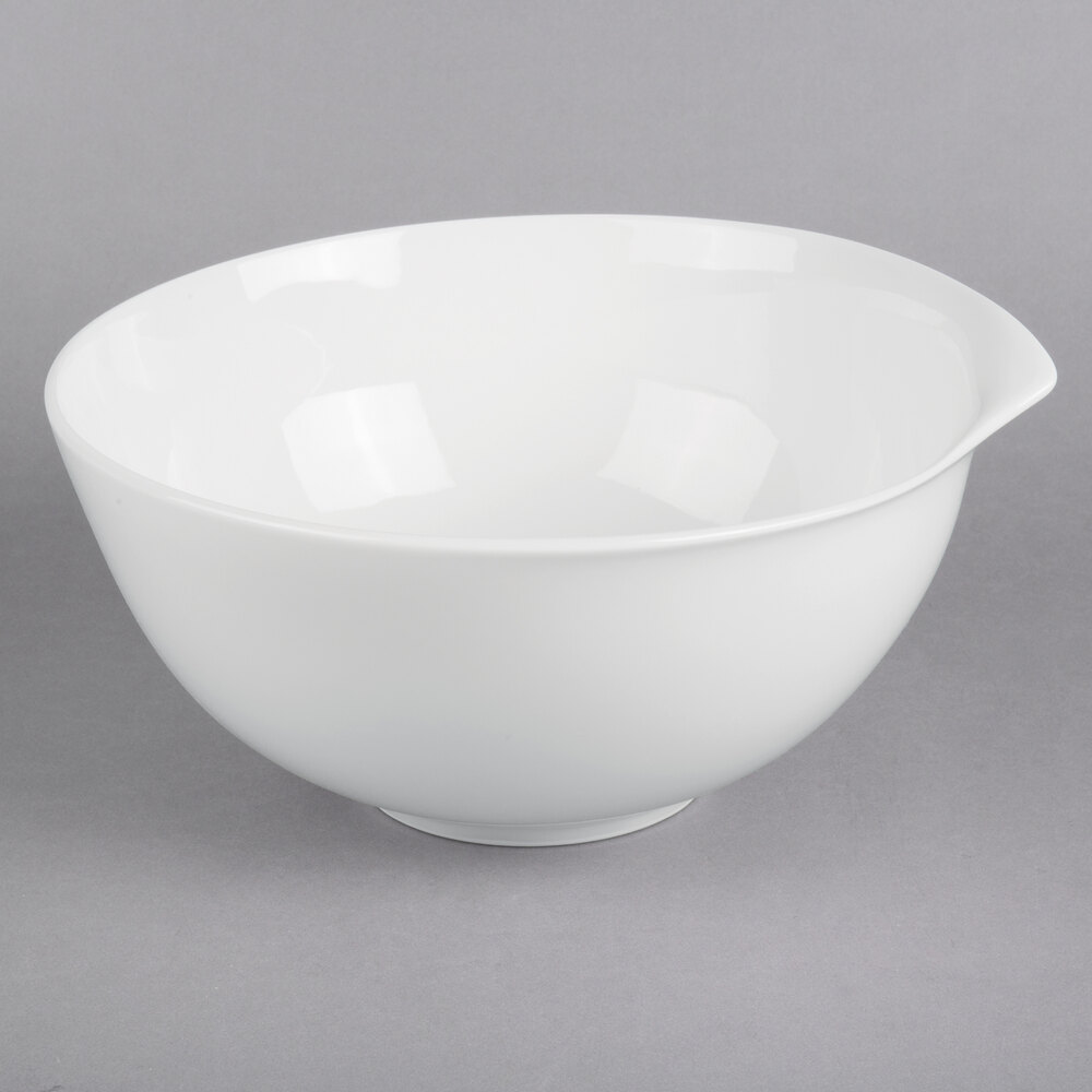 Villeroy & Boch 10-3420-3170 Flow 84.5 oz. White Premium Porcelain Salad Bowl - 6/Case